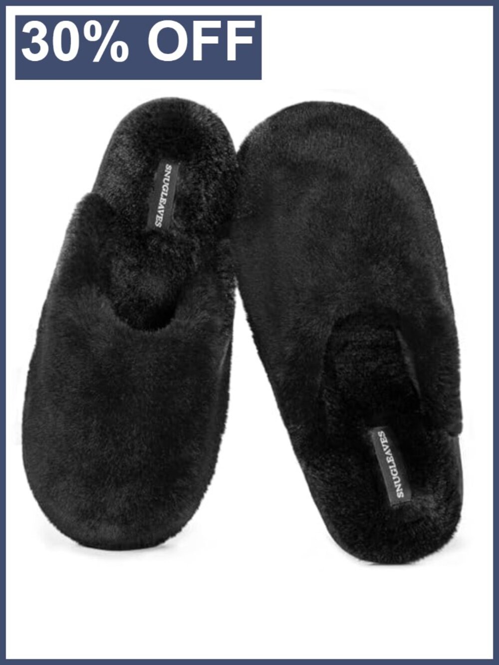 Snug Leaves Women's Fuzzy Scuff Slippers Memory Foam Non-slip House Shoes